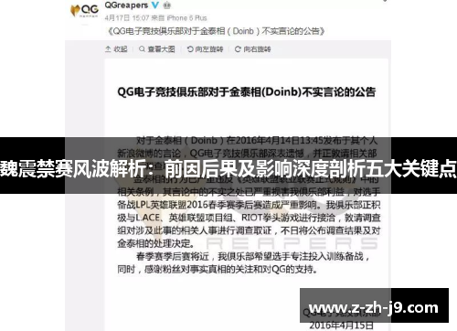 魏震禁赛风波解析：前因后果及影响深度剖析五大关键点